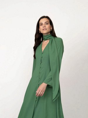 Платье приталенное  цвет: Зеленый PL1322/avoid