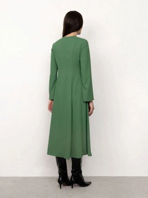Платье приталенное  цвет: Зеленый PL1322/avoid