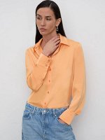 Рубашка однотонная  цвет: Оранжевый B3008/josie