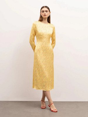 Платье с принтом  цвет: Желтый PL1374/stelar