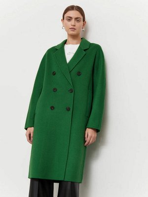 EMKA Пальто прямого кроя  цвет: Зеленый R080/frieze