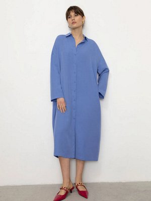 Платье рубашечного кроя  цвет: Голубой PL1254/odis
