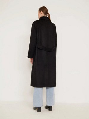 Однотонное пальто  цвет: Черный R112/damina