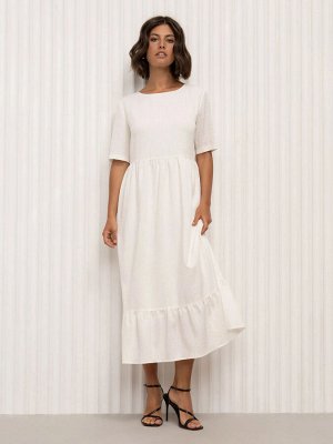 Платье однотонное  цвет: Белый PL1139/pirse