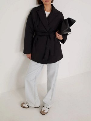 EMKA Куртка с поясом  цвет: Черный N055/charcoal