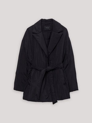Куртка с поясом  цвет: Черный N055/charcoal