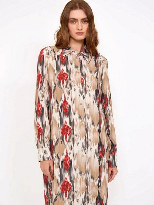 Платье рубашечного кроя  цвет: Мультиколор PL1428/bonny