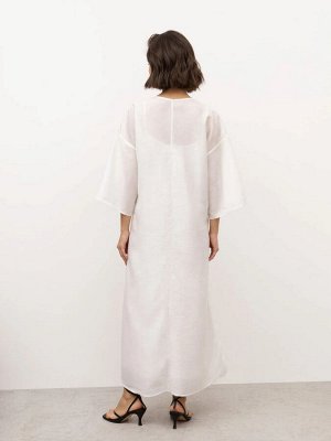 Платье а-силуэта  цвет: Молочный PL1255/woodland