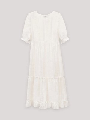 Платье приталенного кроя  цвет: Молочный PL1147/woodland |