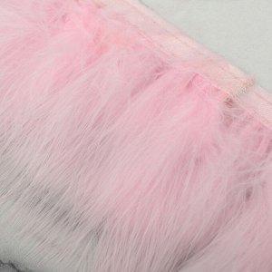 Тесьма с перьями марабу, 8-10 см, 5±0.5 м, розовая