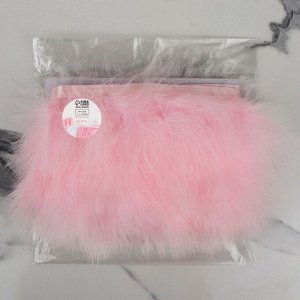 Тесьма с перьями марабу, 8-10 см, 5±0.5 м, розовая