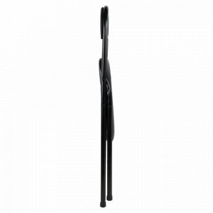 Стул складной BRABIX "Golf CF-007", черный каркас, кожзам черный, 531565