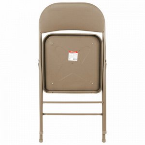 Стул складной BRABIX "Golf Plus CF-003 Комфорт", бежевый каркас, кожзам бежевый, 531567