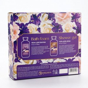 Подарочный набор URAL LAB Rose iris «8 марта», гель для душа и пена для ванны 2x295 мл, FLORAL &amp; BEAUTY