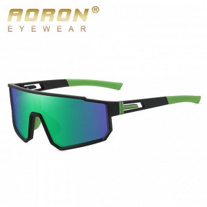 Очки спортивные мужские, поляризационные, AORON, цвет зеленый + чехол