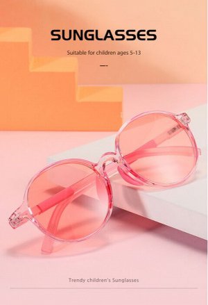Очки детские, поляризационные, AORON, цвет розовый с черными линзами + чехол