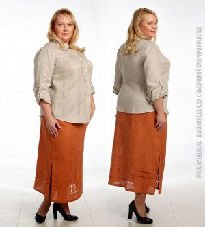 Льняная блуза с вышивкой модель 106-15