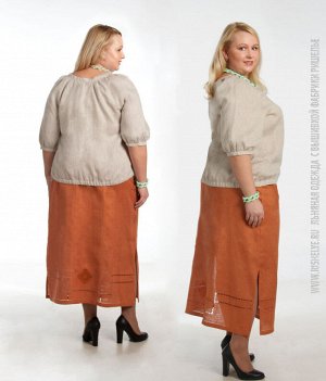 Льняная блуза с вышивкой 114-16