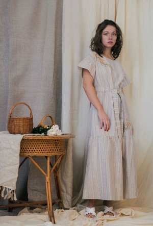 Бохо платье из льна | Сакура