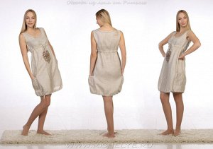 Платье из льна с вышивкой модель 36-13