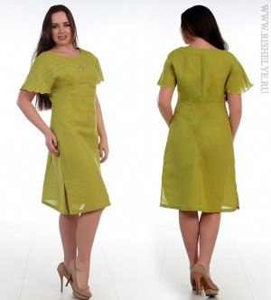 Льняное платье с вышивкой модель 161-17