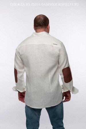 Льняная мужская рубашка мод.83-19