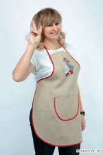 Фартук женский  для кухни | гуси лен