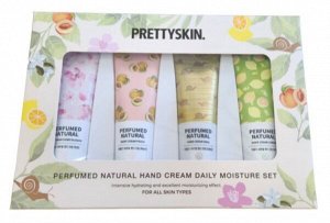 PrettySkin Набор парфюмированных кремов для рук Hand Cream Set Perfumed Natural Daily Moisture, 30 мл * 4 шт