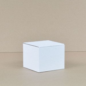 Коробка (10 шт) картонная 100*100*80мм, самосборная,  белая
