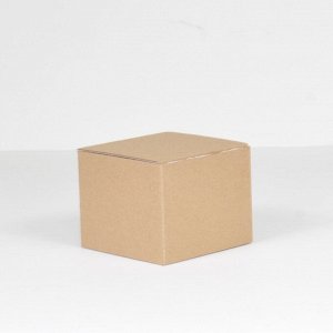 Коробка (10 шт) картонная 100*100*80мм, самосборная,  бурая