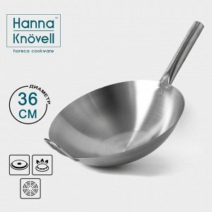 Сковорода-Wok из нержавеющей стали Hanna Kn?vell Chief, 6 л, d=36 см, с ручкой