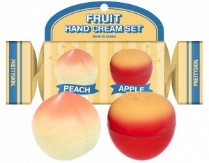 PrettySkin Набор кремов для рук с ароматом Персика и Яблока Hand Cream Set Fruit Peach Apple, 35 гр * 2 шт