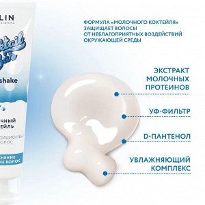 Оллин Крем кондиционер для увлажнения и питания волос Молочный коктейль Оллин 250 мл Ollin Cocktail bar