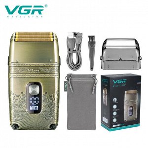 Шейвер Электробритва Профессиональная VGR V-335 аккумуляторная, водонепроницаемая, LED дисплей