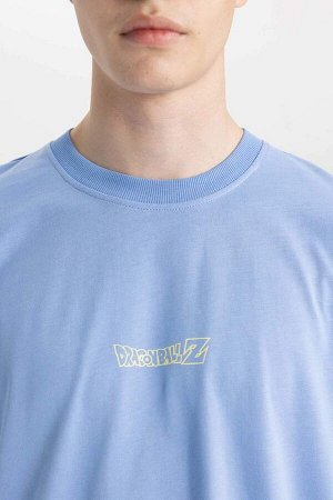 DEFACTO Свободная футболка Dragon Ball с круглым вырезом и короткими рукавами с принтом на спине