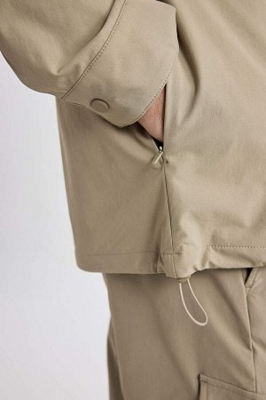 Куртка-рубашка стандартного кроя с воротником-поло