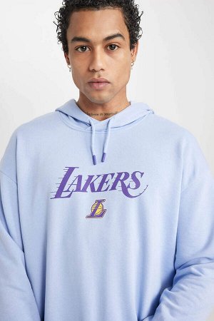 DeFactoFit Толстовка комфортного кроя с капюшоном NBA Los Angeles Lakers