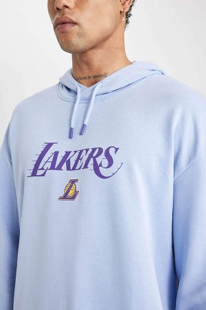 DeFactoFit Толстовка комфортного кроя с капюшоном NBA Los Angeles Lakers