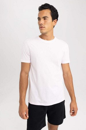 DeFactoFit Стандартная футболка с круглым вырезом и короткими рукавами с принтом