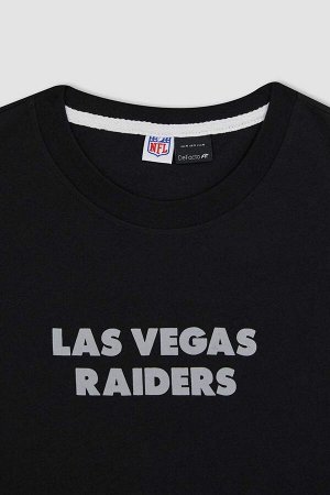 DeFactoFit Футболка оверсайз с круглым вырезом и короткими рукавами NFL Las Vegas Raiders