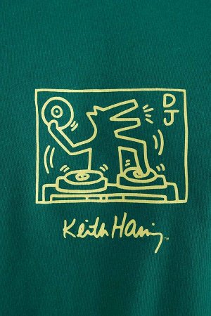Футболка Keith Haring Regular Fit с короткими рукавами и круглым вырезом с принтом