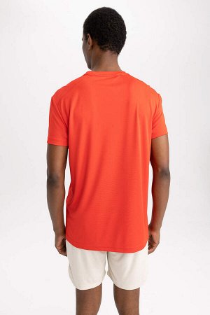 DeFactoFit Стандартная футболка с круглым вырезом и короткими рукавами