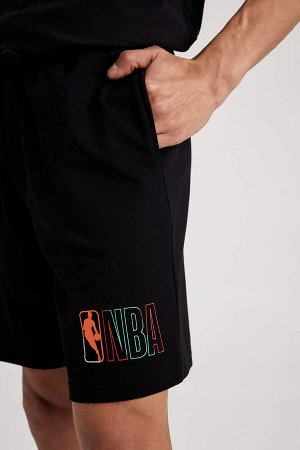 DeFactoFit Хлопковые шорты свободного кроя с короткими штанинами, лицензированные НБА