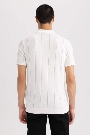 Трикотажная футболка с короткими рукавами и воротником-поло Modern Fit