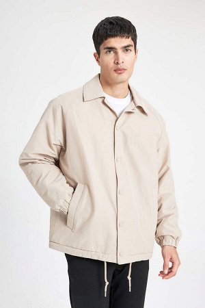 Куртка-поло с воротником-поло Relax Fit Пальто