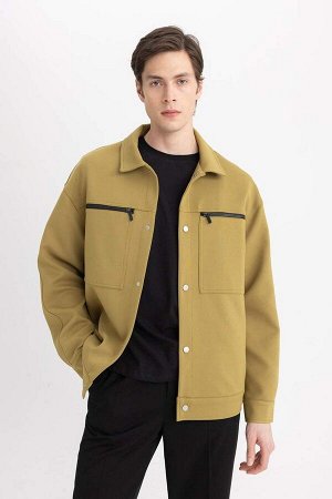 Куртка-поло с воротником-поло Relax Fit Пальто