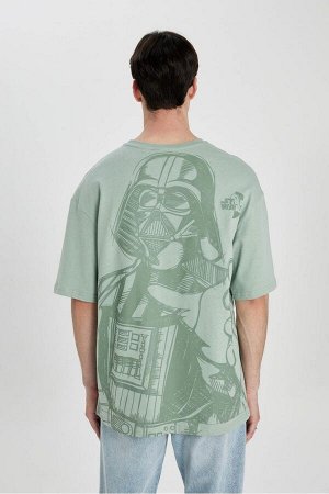 Удобная футболка с круглым вырезом и принтом «Звездные войны» с короткими рукавами