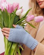 Митенки перчатки вязаные женские