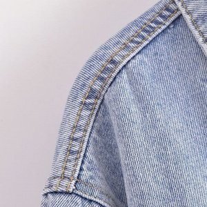 Женская джинсовая куртка, голубой