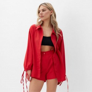Комплект женский (блузка, шорты) MINAKU: Casual Collection цвет красный